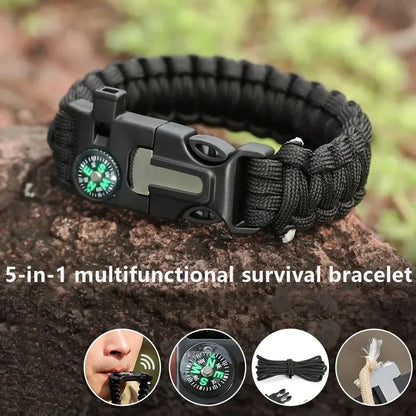 5-in-1 Survival Paracord Bracelet Kit