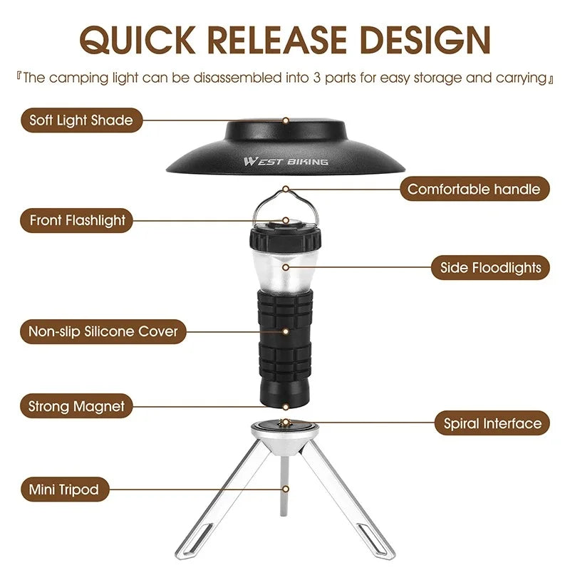 3 IN 1 Portable Camping Light